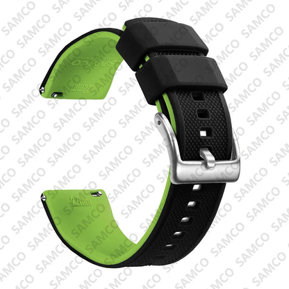 Bracelet de montre en Silicone de qualité supérieure, 18mm 20mm 22mm, à dégagement rapide, en caoutchouc, de remplacement