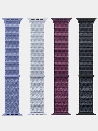 适用于 Apple Watch 46mm 44mm 45mm 40mm 41mm 42mm 的尼龙回环表带，适配 iWatch 系列 11 10 9 SE 8 7 6 5 4 Ultra 3 2 49mm