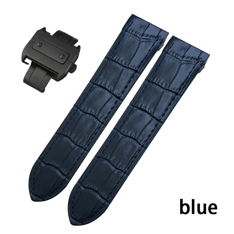 Genuine Leather Watch Strap for Men and Women, Colorful Straps, Glue Head Pieces, Watch Band for Cartier Sandoz, 100, 23mm, 20mm