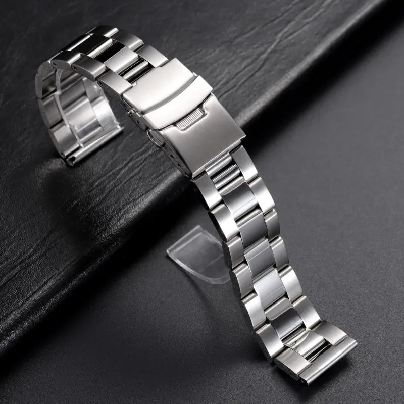 20/22mm 24mm 26mm 28mm Diving Metal Belt Bracelet, Universal Men's and Women's Watch Strap for Rolex, Solid Stainless Steel Strap for Seiko