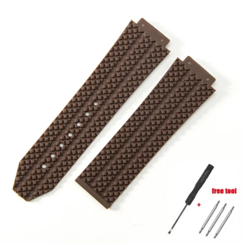 Replacement watch strap for Hublot Big Bang Classic Fusion Bracelet 24*17mm 26*19mm Soft Silicone Rubber Watch Strap