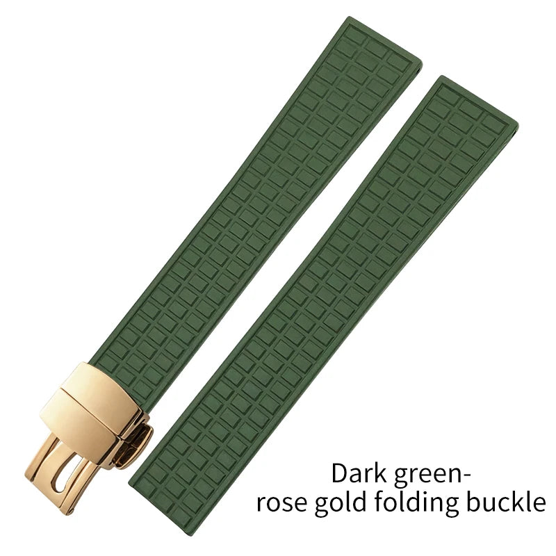 Cinturino per orologio in gomma fluorurata FKM morbida di alta qualità, 19 mm, cinturino di ricambio per Patek Philippe Aquanaut Luce 5067 5068 5072 PP, orologio da donna