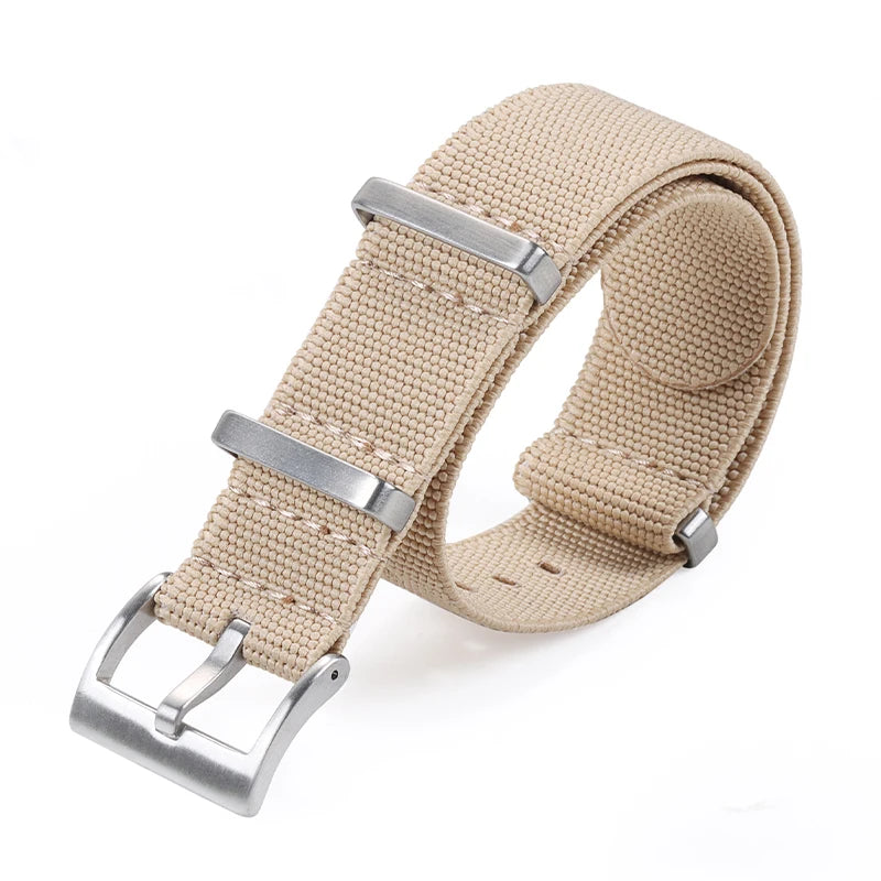 18/20/22mm Elastic Woven Nylon Watch Strap, Universal Breathable Comfortable Band for Omega Seiko IWC