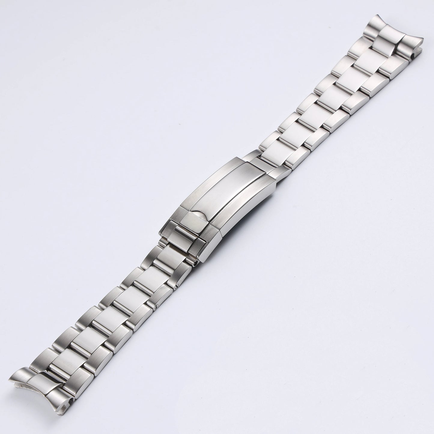Bracelet de montre en acier inoxydable massif argenté et or rose de 20 mm et 21 mm pour Rolex Submariner Daytona, avec fermoir déployant en métal