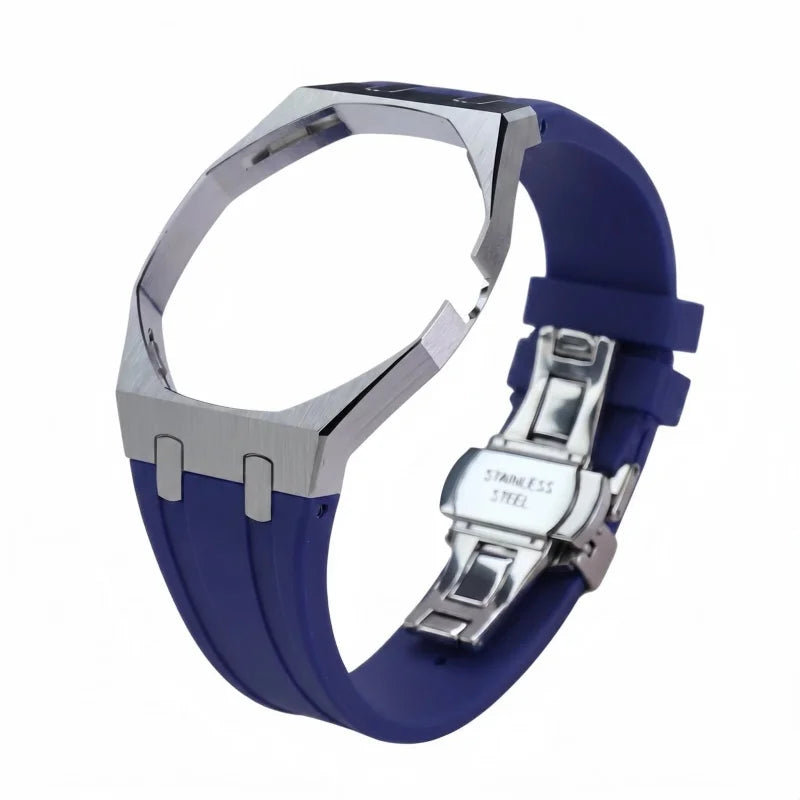Kit de modification de bracelet en silicone et boîtier de montre en acier inoxydable pour Swatch X AP Royal Pop Pocket Changer, accessoires personnalisés pour montre