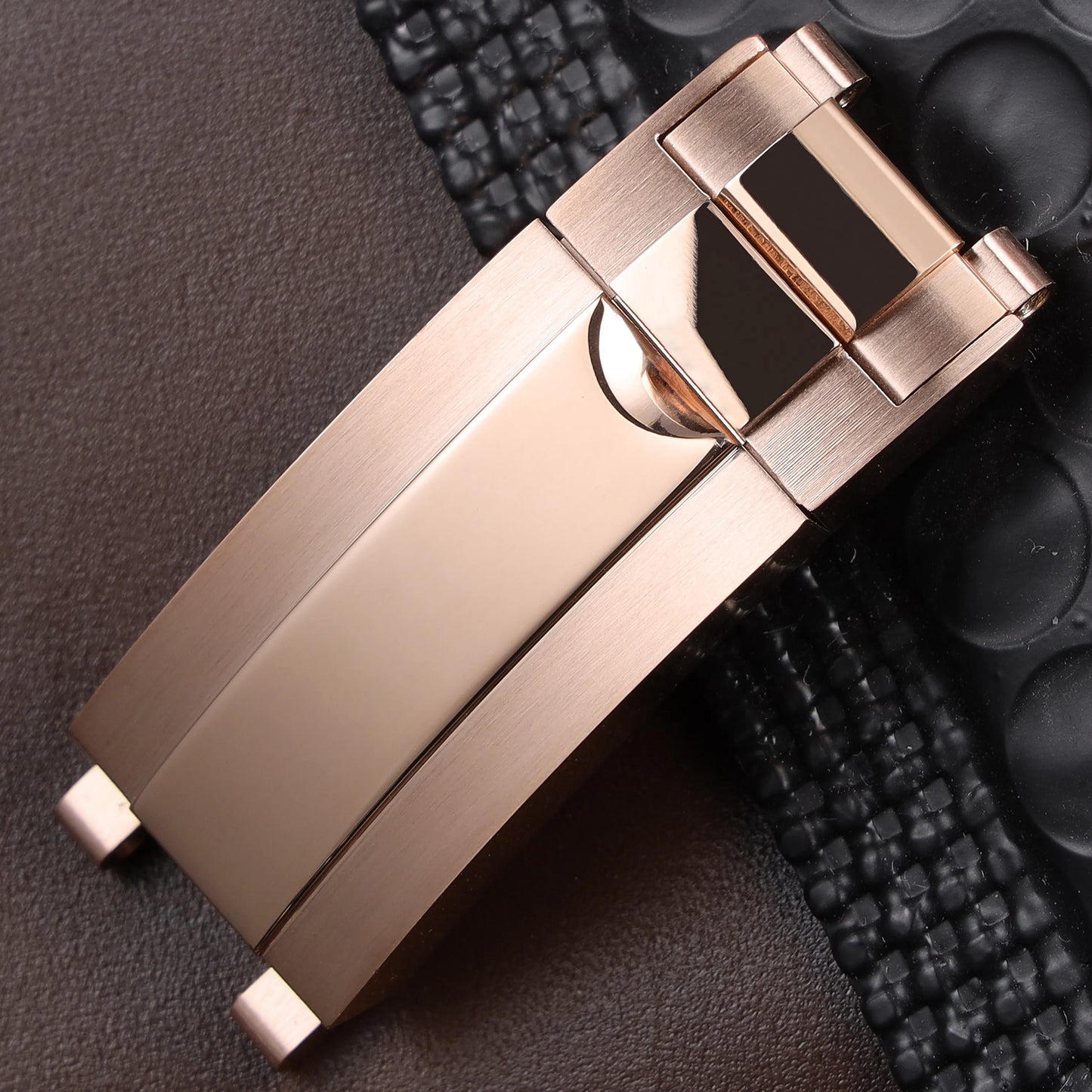 Fermoir de déploiement de verrouillage coulissant en acier inoxydable massif, 9mm x 9mm, haute qualité, pour Rolex Submariner GMT Daytona Date, boucle de montre en métal