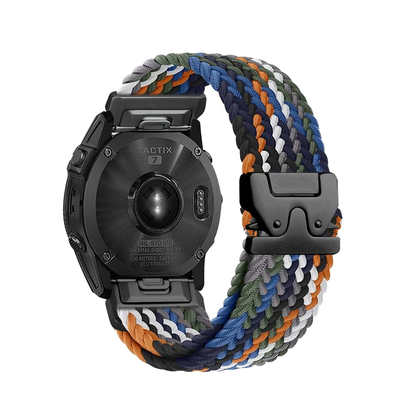 Cinturino per orologio elastico in nylon QuickFit 20/22/26 mm per Garmin Fenix 8/7/6/5 Forerunner 965/955/945 Instinct Tactix