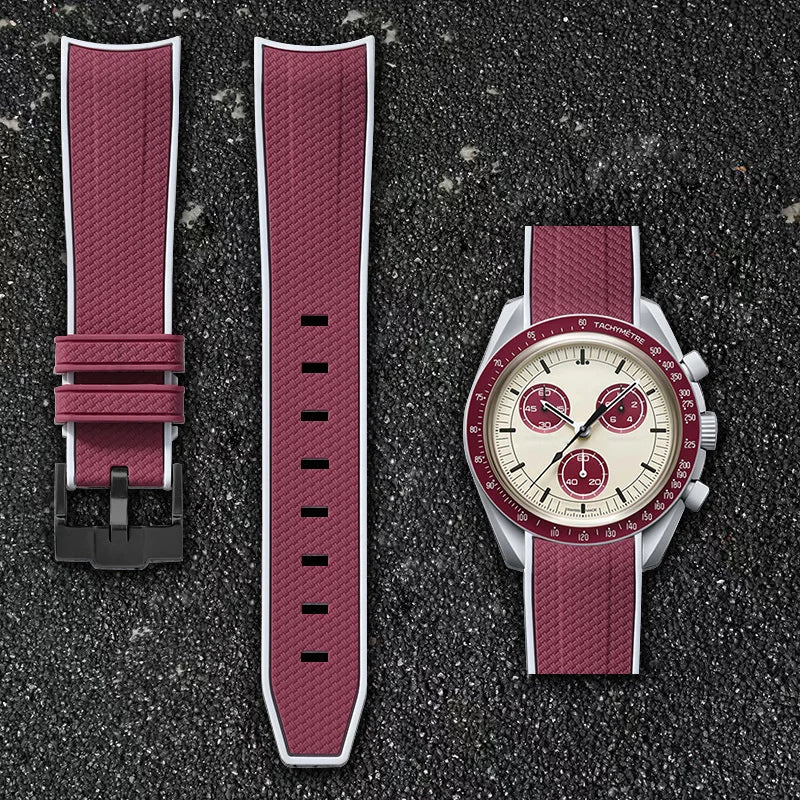 Cinturino per orologio da 20 mm per Omega x Swatch MoonSwatch - Gomma / Curvo / Sgancio rapido - 1 pezzo