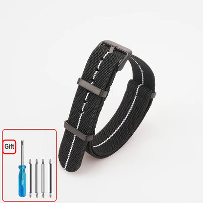 Cinturino per orologio NATO, paracadute in nylon elastico