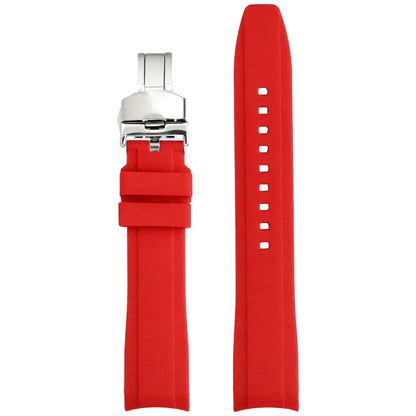 High Resistance Silicone Bracelet for Men and Women, 18/19/20/21/22mm, Universal Curved End, Butterfly Buckle, Watch Strap for Tissot 1853
