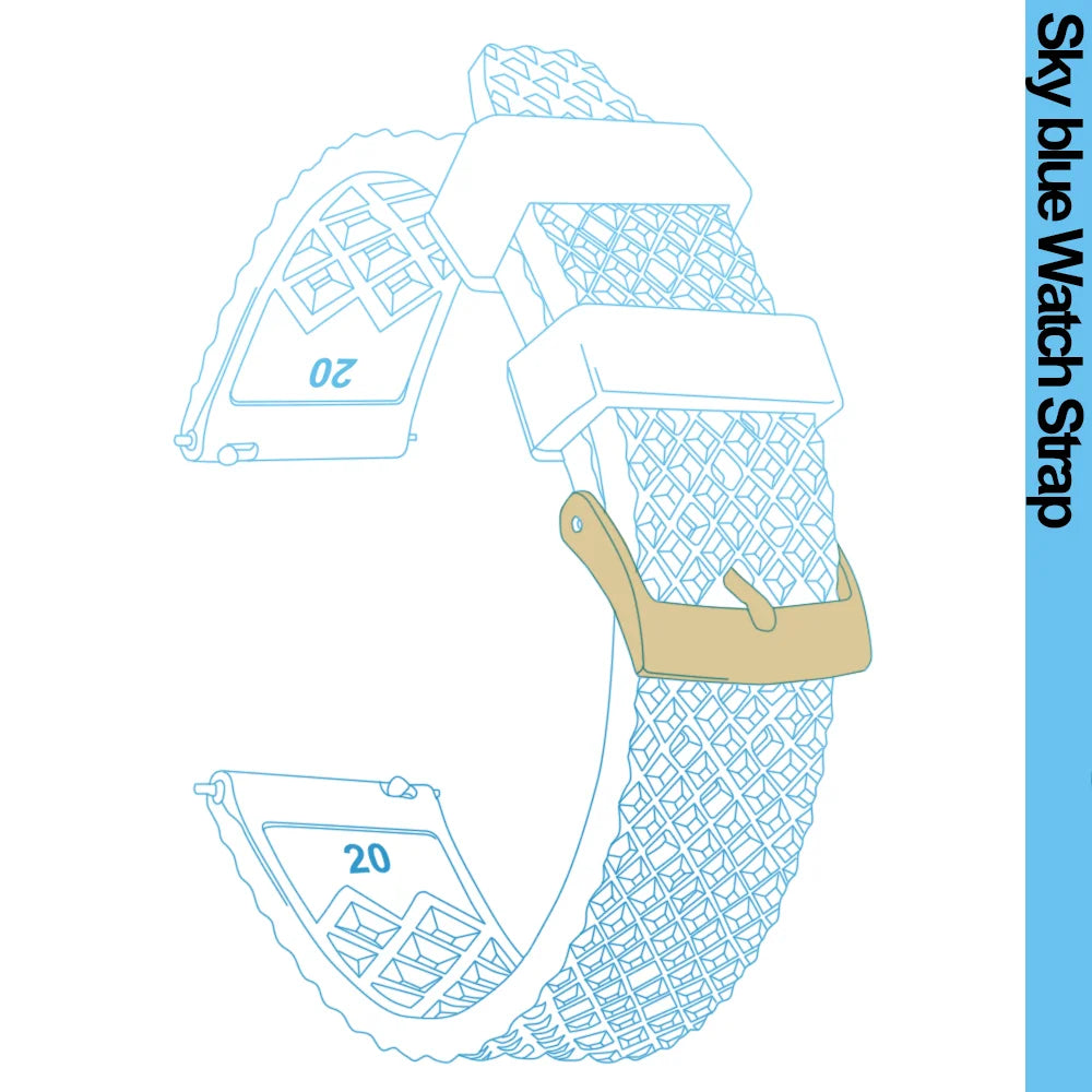 Cinturino per orologio Rapide Premium in gomma a nido d'ape - Universale