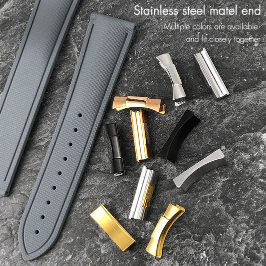 Cinturino per orologio flessibile in gomma fluorurata FKM di alta qualità, 20/21 mm, cinturino per orologio da immersione per Omega Aqua Terra Seamaster 300 Rolex GMT Submariner