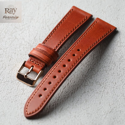 Handmade Italian Cowhide Leather Strap, Genuine Leather 18 19 20 21 22 mm, Soft Quick Release, Genuine Leather Strap, Blue