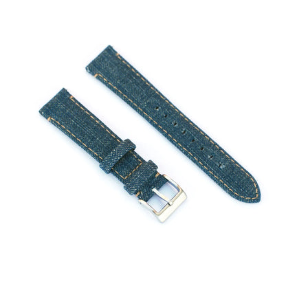 20mm 22mm Denim bracelet de montre à dégagement rapide toile bleue coton Jeans Denim bracelets de montre