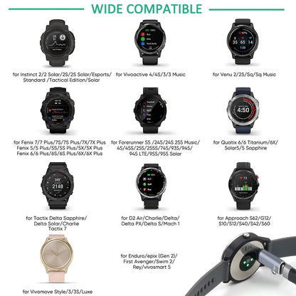 Adaptateur Portable de chargement de Type C/Micro USB/iOS, pour Garmin Fenix 7 7S 7X 6 6S 6X 5 5s 5X Venu 2 2S, convertisseur de chargeur de montre intelligente