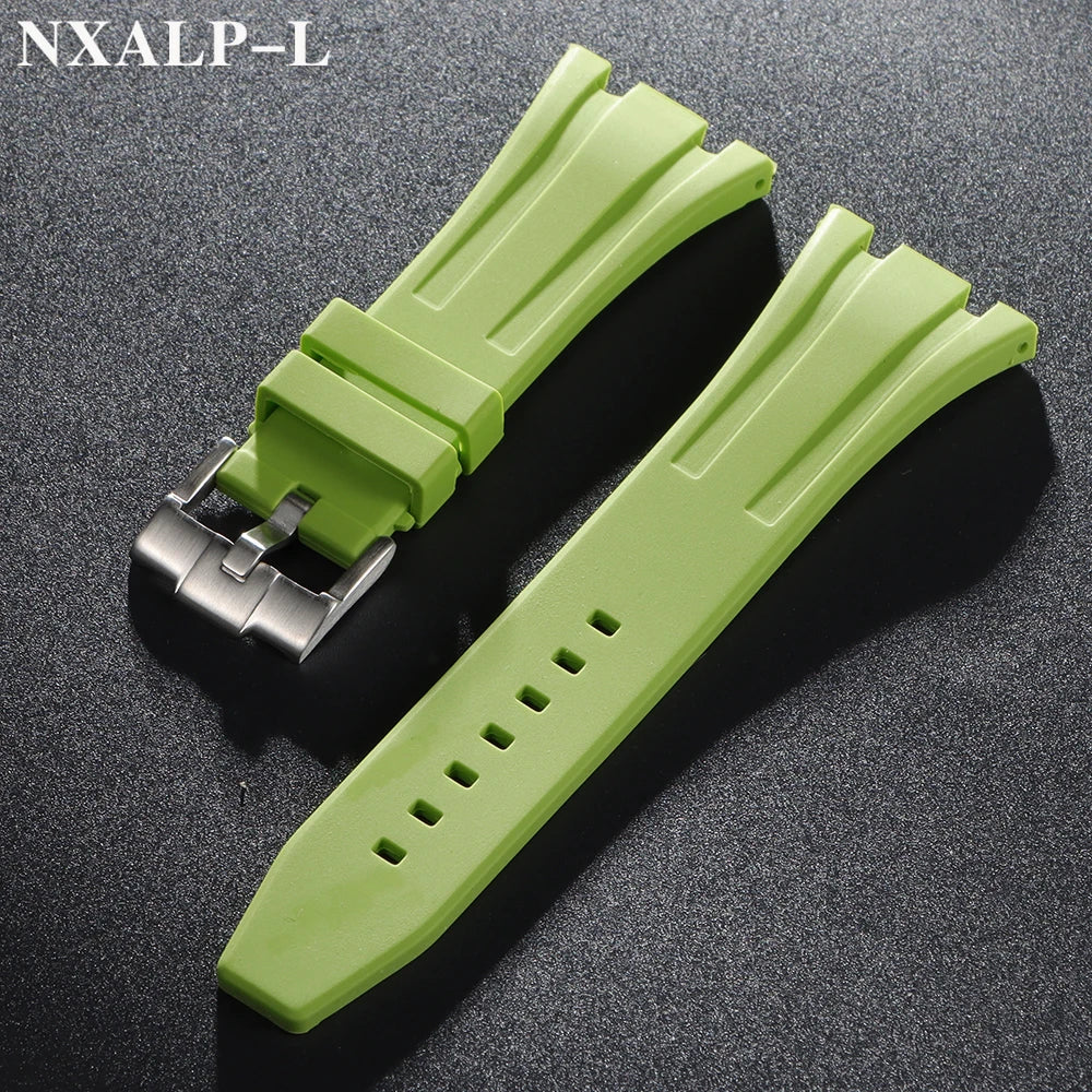 Rubber and silicone watch strap, 26mm 27mm 28mm 30mm, for AP Royal Oak Offshore 15400 26470 15703, accessory for GA2100 strap