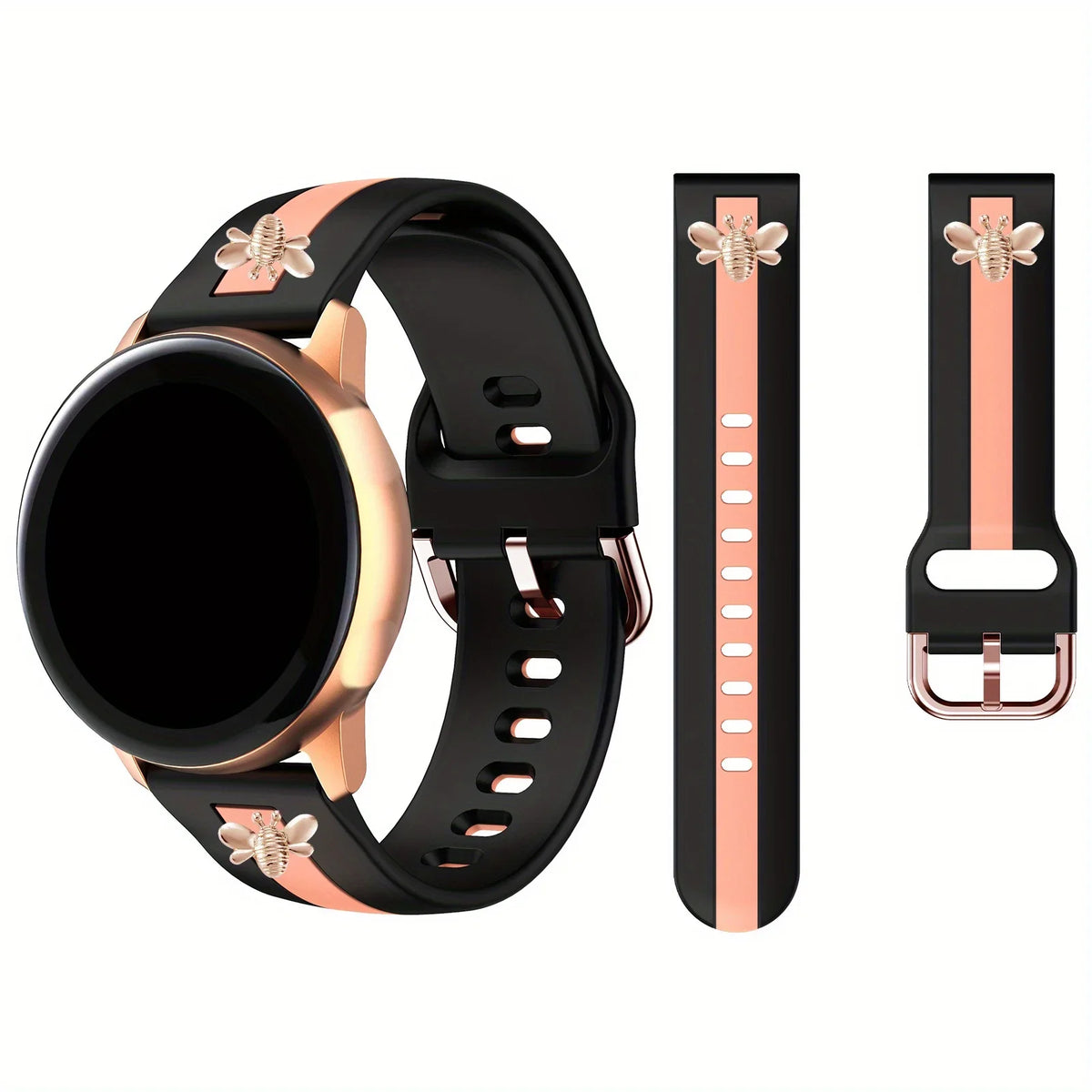 BUSKOZ 硅胶表带 适用于三星 Galaxy Watch 7 及华为手表 适配 Garmin/Fossil 易安装通用表带