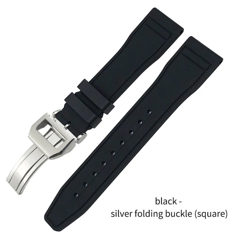 Cinturino per orologio in caucciù fluorurato naturale impermeabile di alta qualità per IWC Big Pilot's TOP GUN 20 mm 21 mm 22 mm FKM
