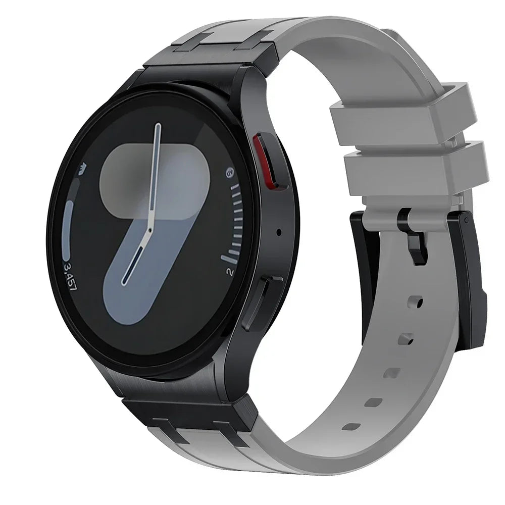 Bracelet de sport en silicone sans interstice pour hommes, compatible Samsung Galaxy Watch 7 40mm 44mm, 6 4 Classic 46 47mm, 42 43mm, 5 Pro 45mm