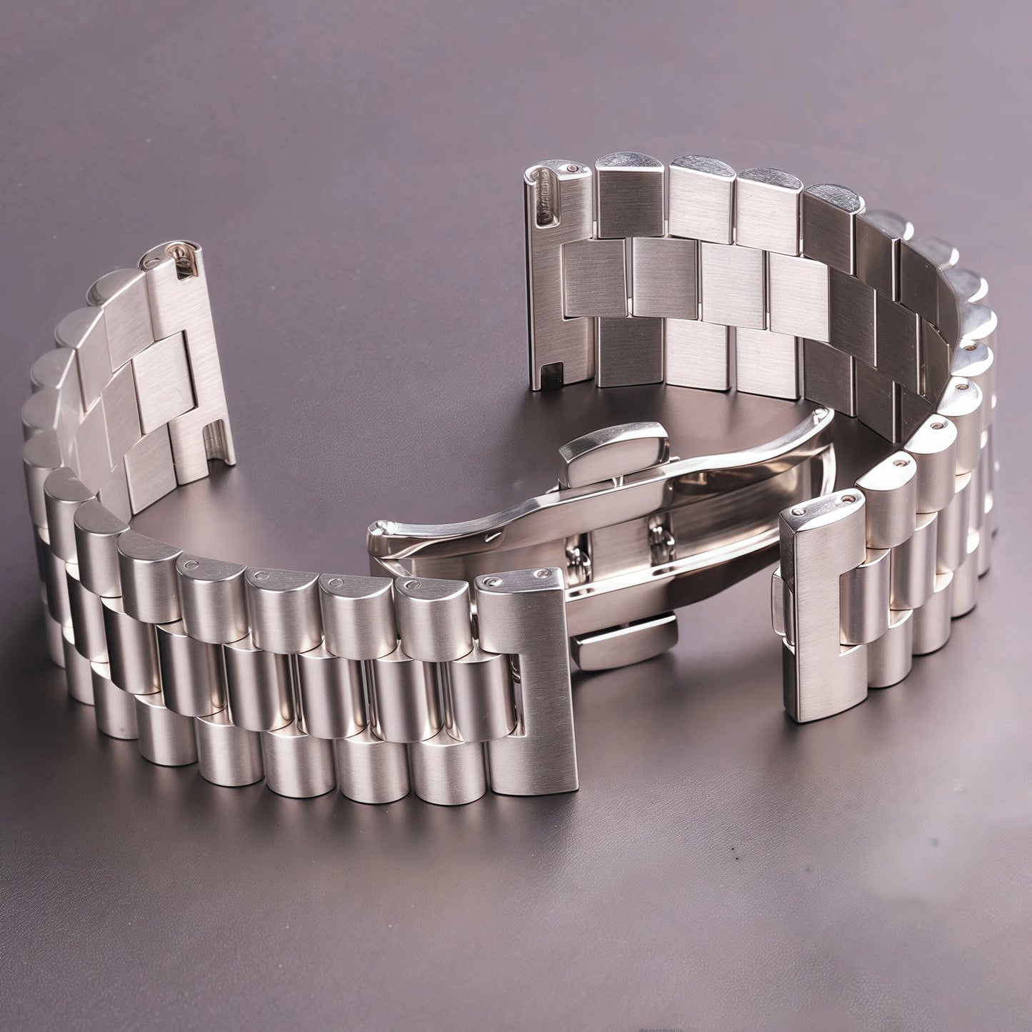 Bracelets de montre en acier inoxydable pour femmes et hommes, argent, métal massif, 16mm, 18mm, 20mm, 21mm, 22mm, accessoires