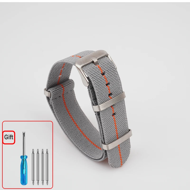 Cinturino per orologio NATO, paracadute in nylon elastico