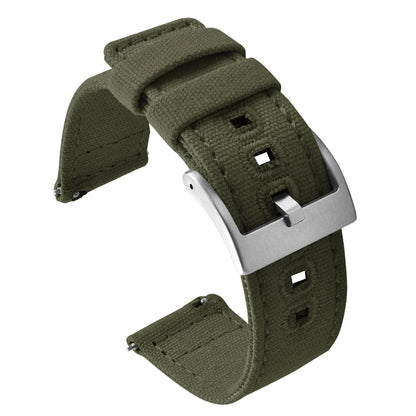 Universal Nylon Watch Strap, 20mm 22mm Quick Release Durable Retro Canvas Sport Belt for Omega Seiko Cartier