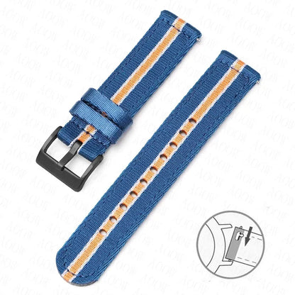 Bracelet en Nylon souple pour hommes et femmes, 18mm, 20mm, 22mm, 24mm, pour Omega Seamaster 007, toile à dégagement rapide, remplacement du bracelet de montre pour Seiko Casio