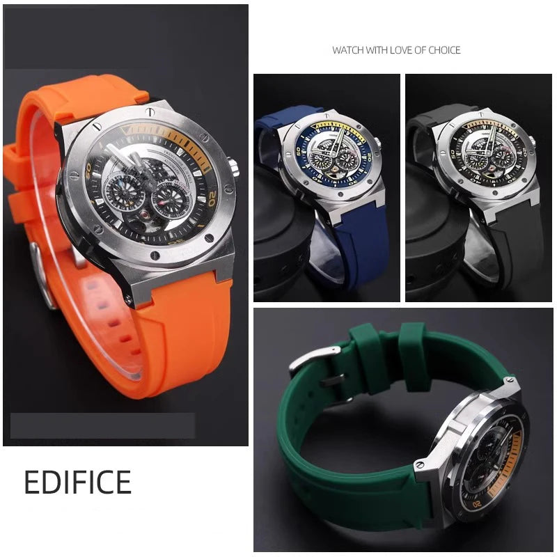Bracelet de montre en caoutchouc étanche, bracelet de montre de sport, marque I.w Carnival, original, 589g, 618g, 612g, 619g