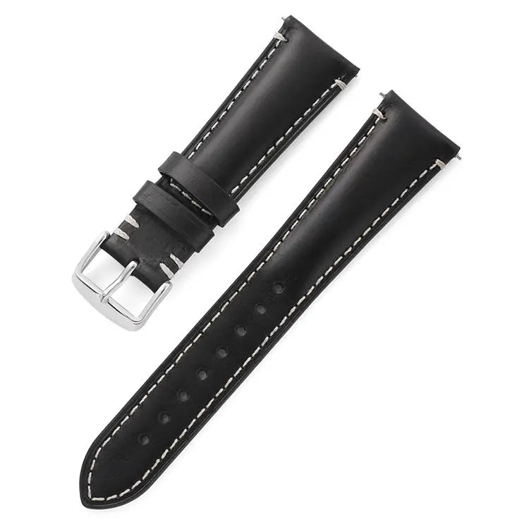 Bracelet en cuir vintage 18mm 20mm 22mm 24mm, universel, à dégagement rapide, rétro, de remplacement, pour toutes les montres