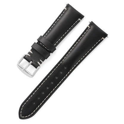 Bracelet en cuir vintage 18mm 20mm 22mm 24mm, universel, à dégagement rapide, rétro, de remplacement, pour toutes les montres