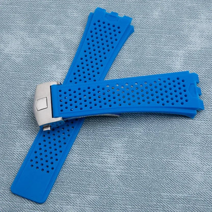Cinturino per orologio in silicone morbido di alta qualità, per TAG HEUER, serie Carrera, interfaccia concava e convessa, 28x22mm