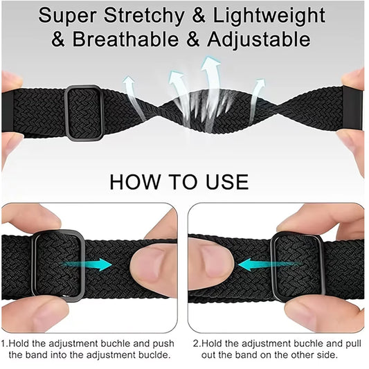 Pulsera elástica trenzada para Fitbit Charge 5/6, correa suave y transpirable para Fitbit Charge 6/Charge 5, pulsera deportiva