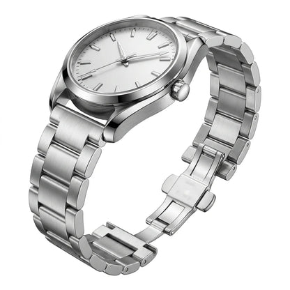 Bracelet de montre en acier inoxydable pour homme, bracelet de montre en métal, fermoir à déploiement double, haute qualité, 18mm, 20mm, 21mm, 22mm, 23mm, 24mm