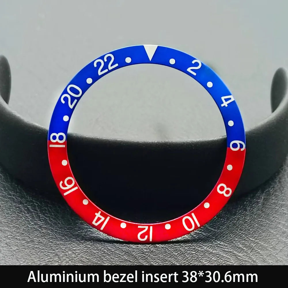 38mm x 30.6mm Sloped Ceramic Bezel GMT and Diving Watch Insert for 40mm Men's Watch Replacement Watch Bezel Inserts