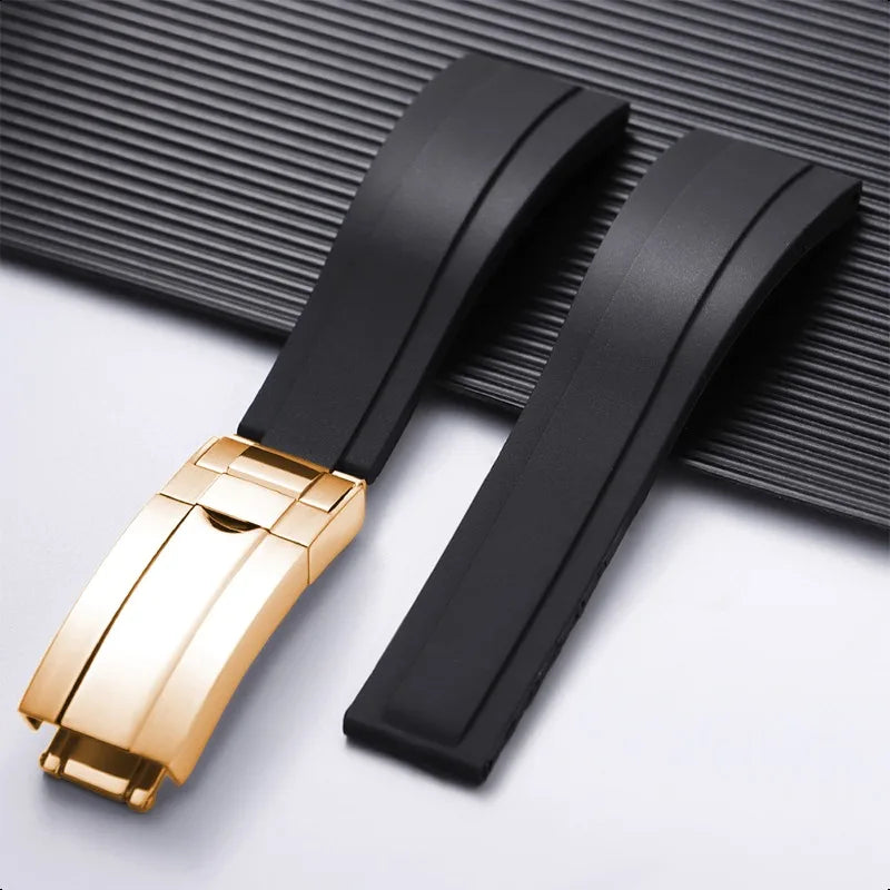 For Rolex 20mm Silicone Strap for Rolex Water Ghost Daytona Submariner, Rubber Silicone Watch Strap, Waterproof Bracelet