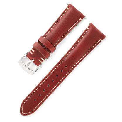 Bracelet en cuir vintage 18mm 20mm 22mm 24mm, universel, à dégagement rapide, rétro, de remplacement, pour toutes les montres