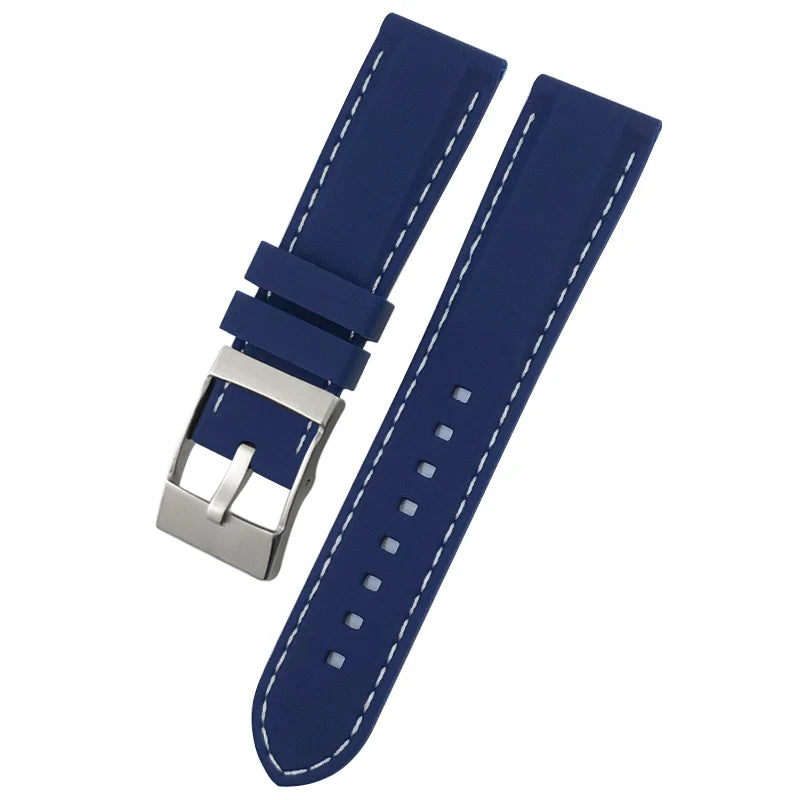 Bracelet de Montre en Caoutchouc de Silicone Souple, Coloré, pour Breitling SEIKO Longines Tudor mol, 20mm 21mm 22mm 23mm 24mm
