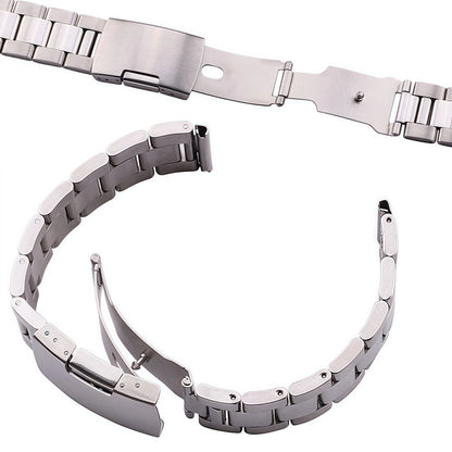 Bracelet de montre universel en acier inoxydable massif, 18, 20, 22, 24mm, extrémité droite, bracelet en métal, bracelet de remplacement pour hommes