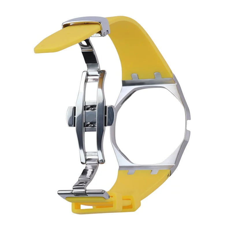 Kit de modification de bracelet en silicone et boîtier de montre en acier inoxydable pour Swatch X AP Royal Pop Pocket Changer, accessoires personnalisés pour montre