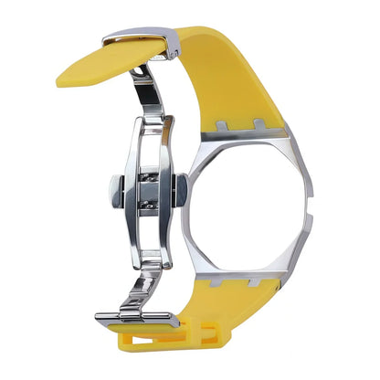 Kit de modification de bracelet en silicone et boîtier de montre en acier inoxydable pour Swatch X AP Royal Pop Pocket Changer, accessoires personnalisés pour montre