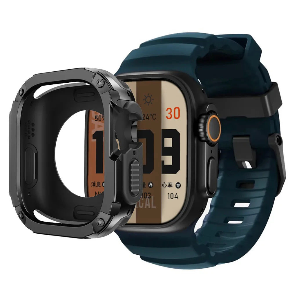 Cinturino + Custodia per Apple Watch 46mm 45mm 44mm 40 41mm per Iwatch Series 6 5 4 SE Accessori
