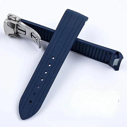Pour Seiko doux confortable silicone hommes bracelet de montre en plein air Omega hippocampe 300 océan univers at150 accessoires en caoutchouc 20mm