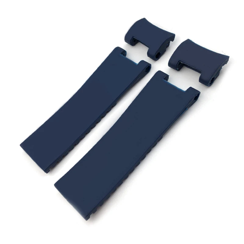 Correa de reloj de caucho de silicona de 22 mm compatible con Ulysse Nardin DIVER 263, negro, marrón, azul, 25*12 mm, impermeable