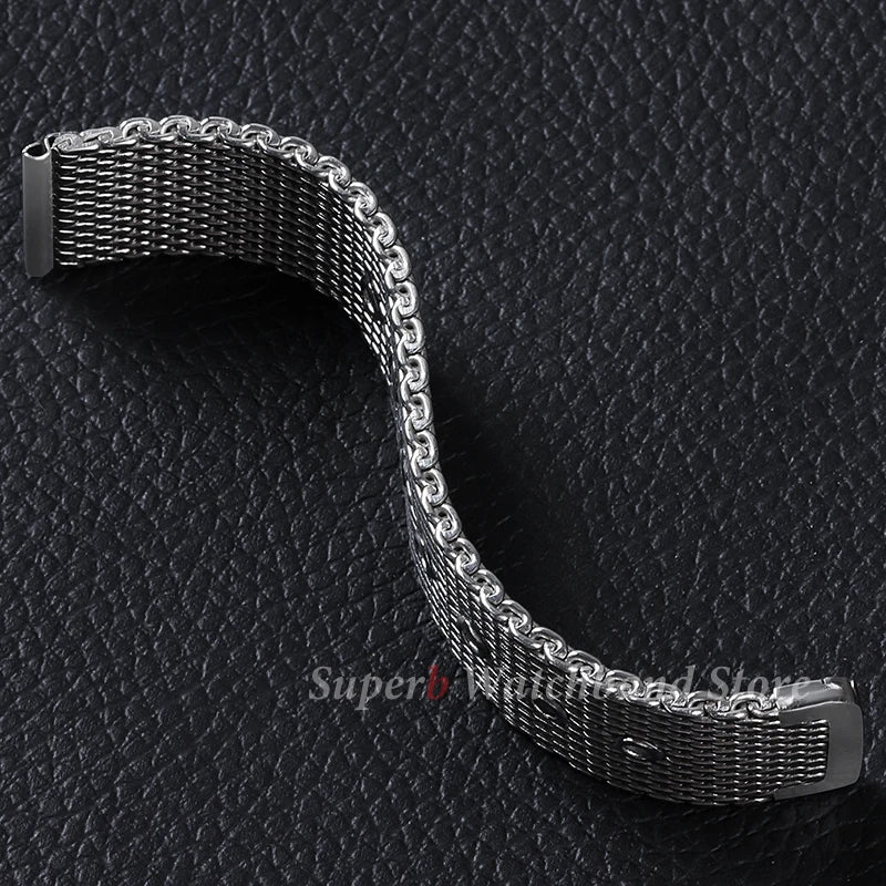 Bracelet milanais en maille 1.0 pour Seiko, 18/20/22/24mm, épaisseur 3mm, Bracelet de montre en acier inoxydable pour DW pour ceinture Omega