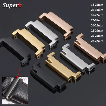 1 paire d'adaptateurs de bracelet de montre 18mm à 20mm, 22mm, 20mm à 18/20/22mm, 22mm à 22mm, connecteurs à broches à dégagement rapide, accessoires de montre
