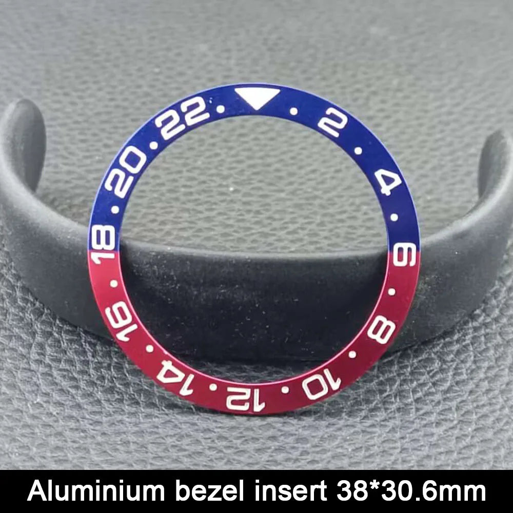38mm x 30.6mm Sloped Ceramic Bezel GMT and Diving Watch Insert for 40mm Men's Watch Replacement Watch Bezel Inserts