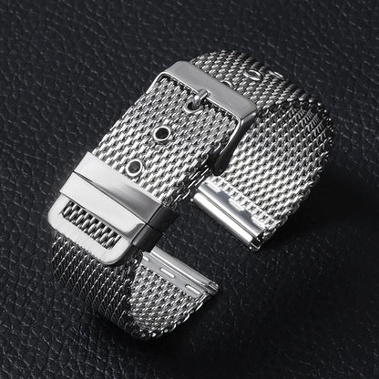Bracelet milanais en maille 1.0 pour Seiko, 18/20/22/24mm, épaisseur 3mm, Bracelet de montre en acier inoxydable pour DW pour ceinture Omega