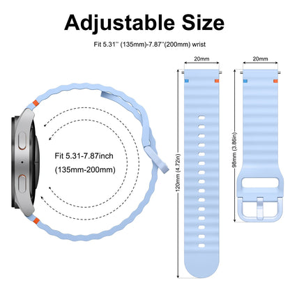20/22mm Music Watchband for Garmin Forerunner 265 165 245 255 645, for Garmin Vivoactive 3 4 5/Venu 3 sq 2 Plus/Approach S12