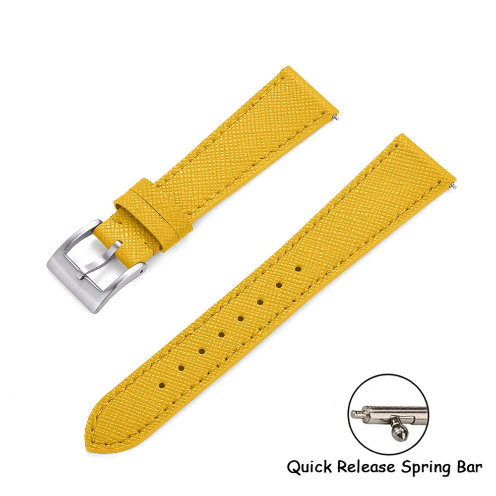 Cinturini per orologi in pelle di vitello di qualità cinturini per orologi in pelle Saffiano 18/19/20/21/22/23/24mm cinturini accessori per orologi