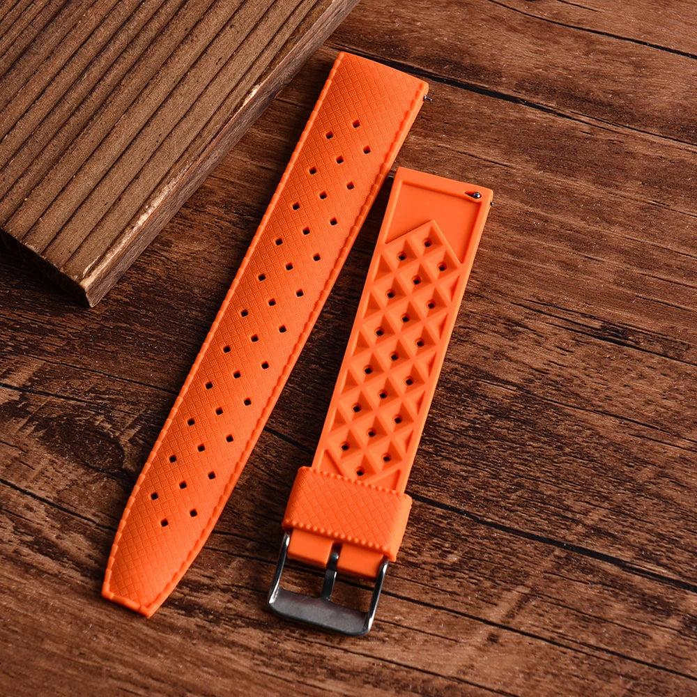 Nouveau Design bracelet de montre en Silicone Tropical à dégagement rapide 20mm 22mm bracelet de montre Durable bracelet de montre intelligente souple pour Oris Seiko Citizen